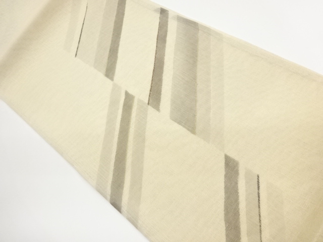 JAPANESE FUKURO OBI FOR SUMMER / TSUMUGI / KINSAI / DIAGONAL STRIPE